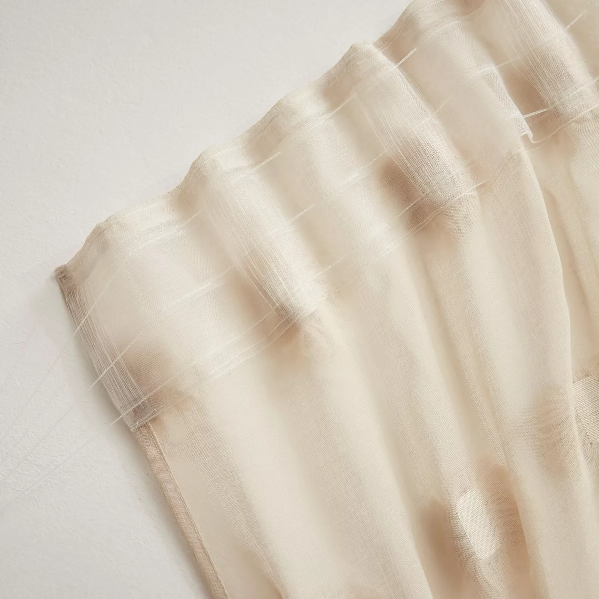 Gardine mit Kräuselband & Pompons (140 x 240 cm) Suzie Beige