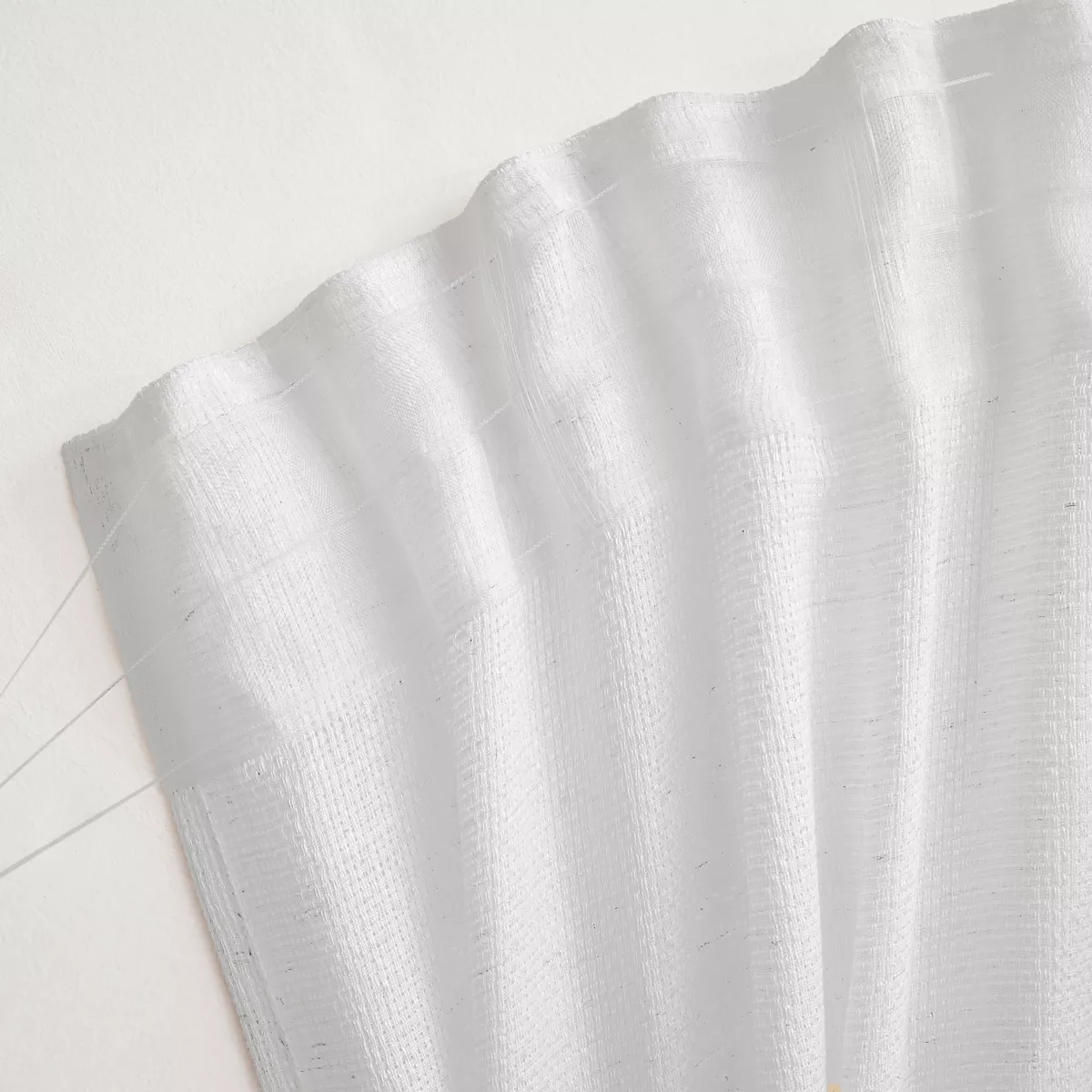 Voilage galon fronceur effet lin (140 x 240 cm) Luca Blanc