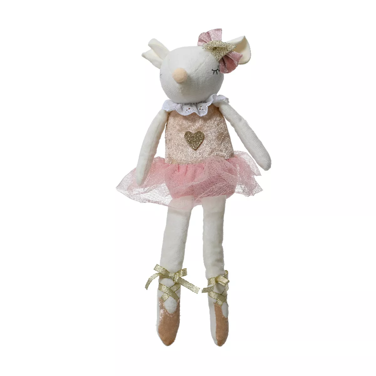 Topolina di Natale (H37 cm) Salomé Ballerina Danzatrice Pesca
