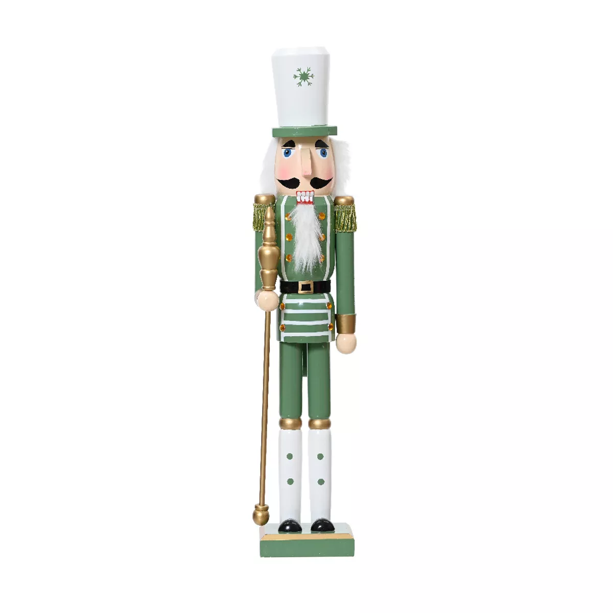 Soldatino Schiaccianoci in legno (H92 cm) Viktor Verde