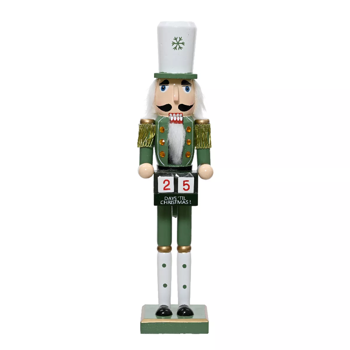 Soldado Cascanueces de madera (H38 cm) Henri y Calendario Verde