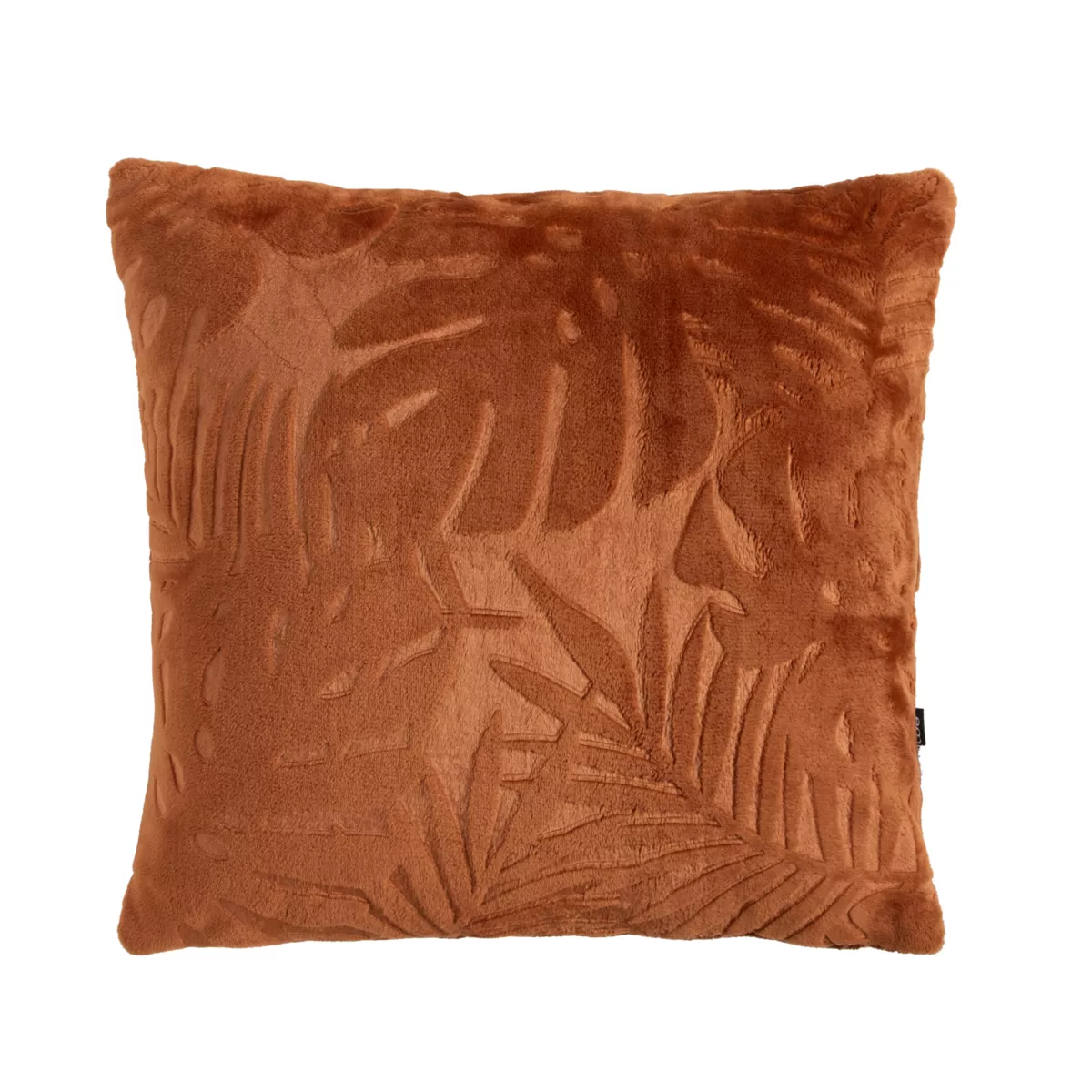 Coussin carré flanelle (45 x 45 cm) Flore Cuivre