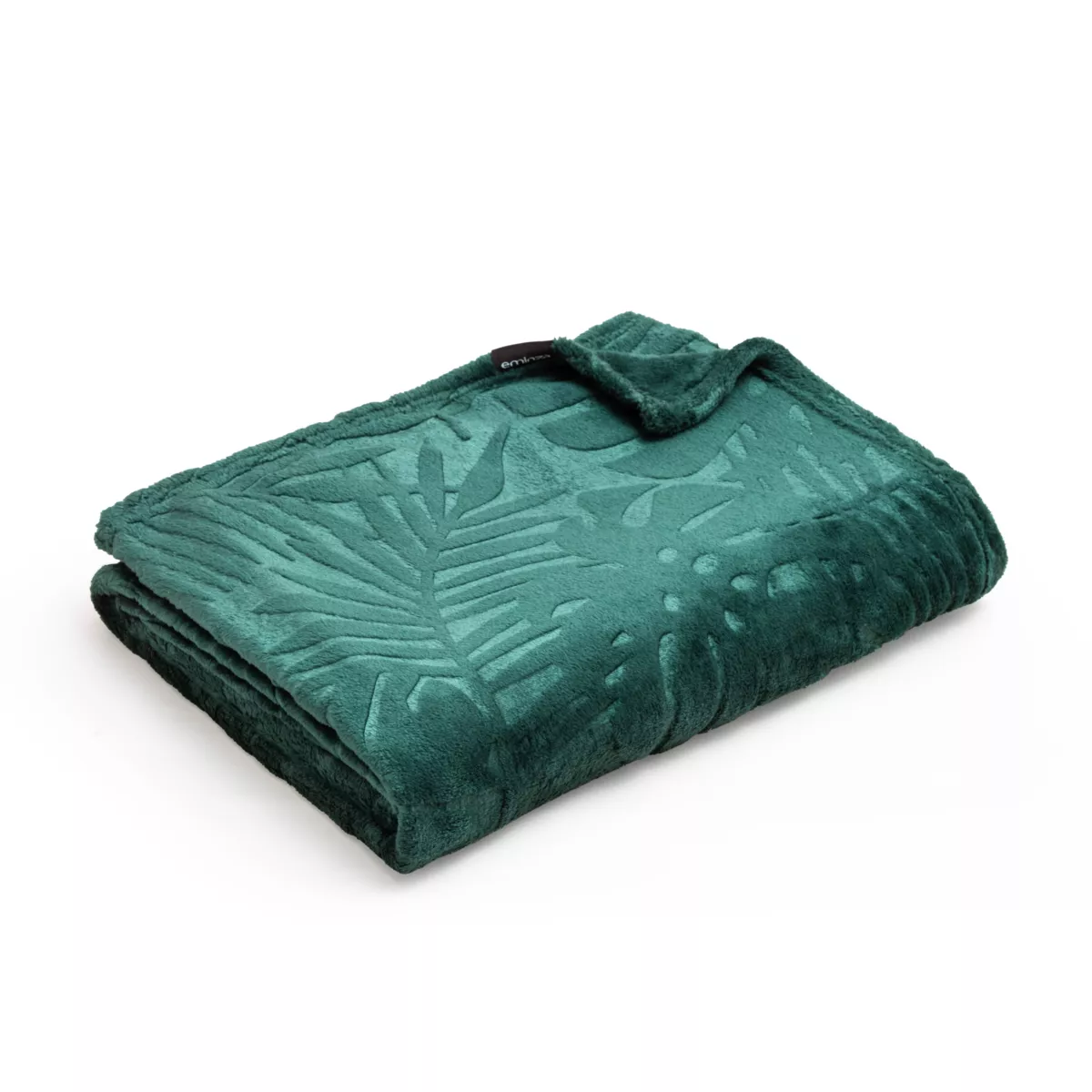 Plaid doux flanelle (180 x 230 cm) Flore Vert