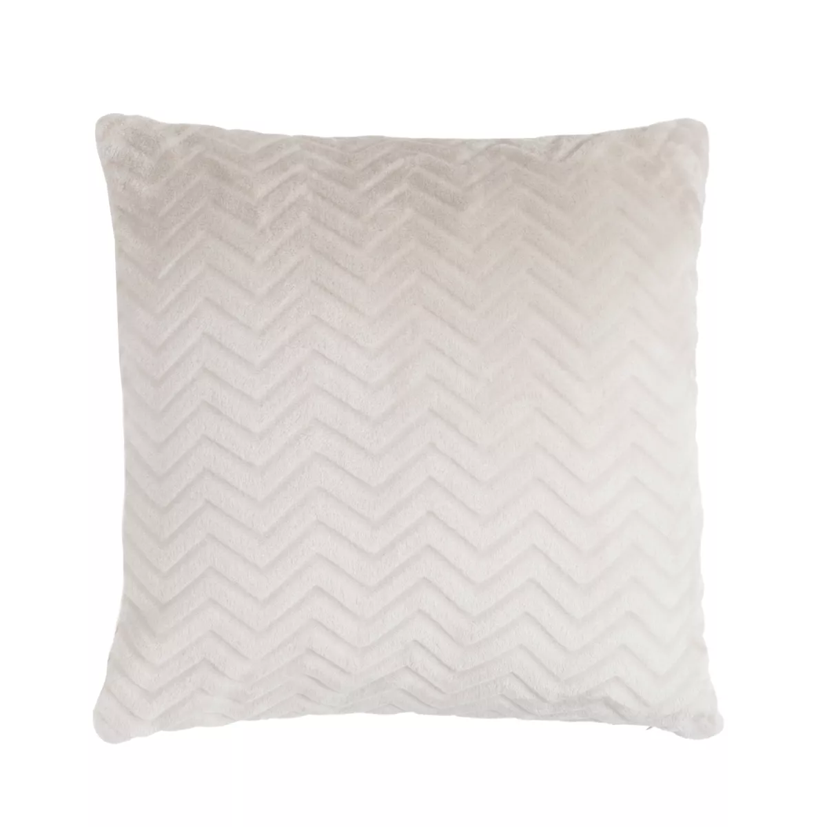 Coussin carré flanelle (45 x 45 cm) Zag Beige