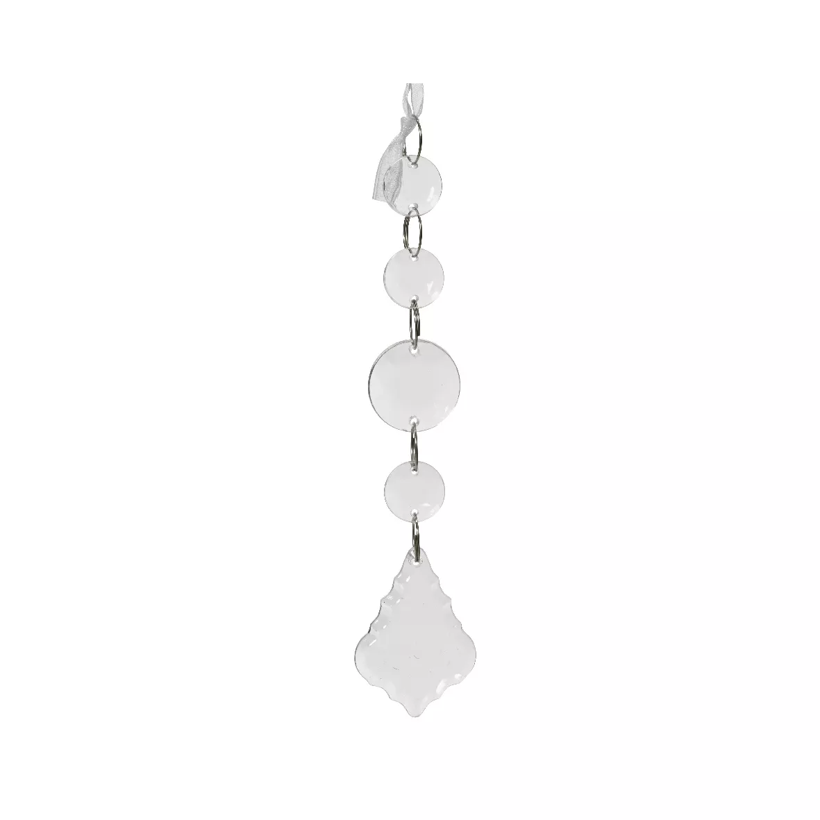 Suspension décorative (H15 cm) Perles de Noël Transparent