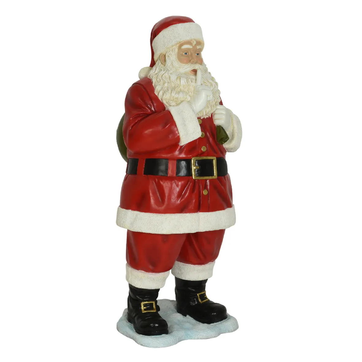 Babbo Natale Tradizionale Gigante (H182 cm) Klaus silenzio sto arrivando