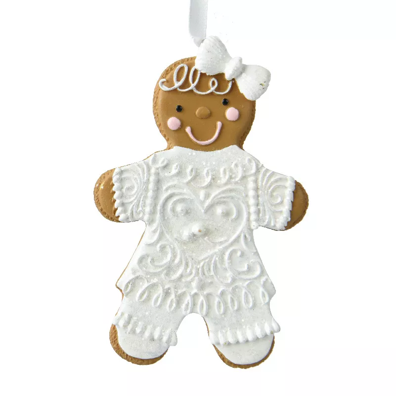 Pain d'épices à suspendre (H10 cm) Little Girl en Blanc