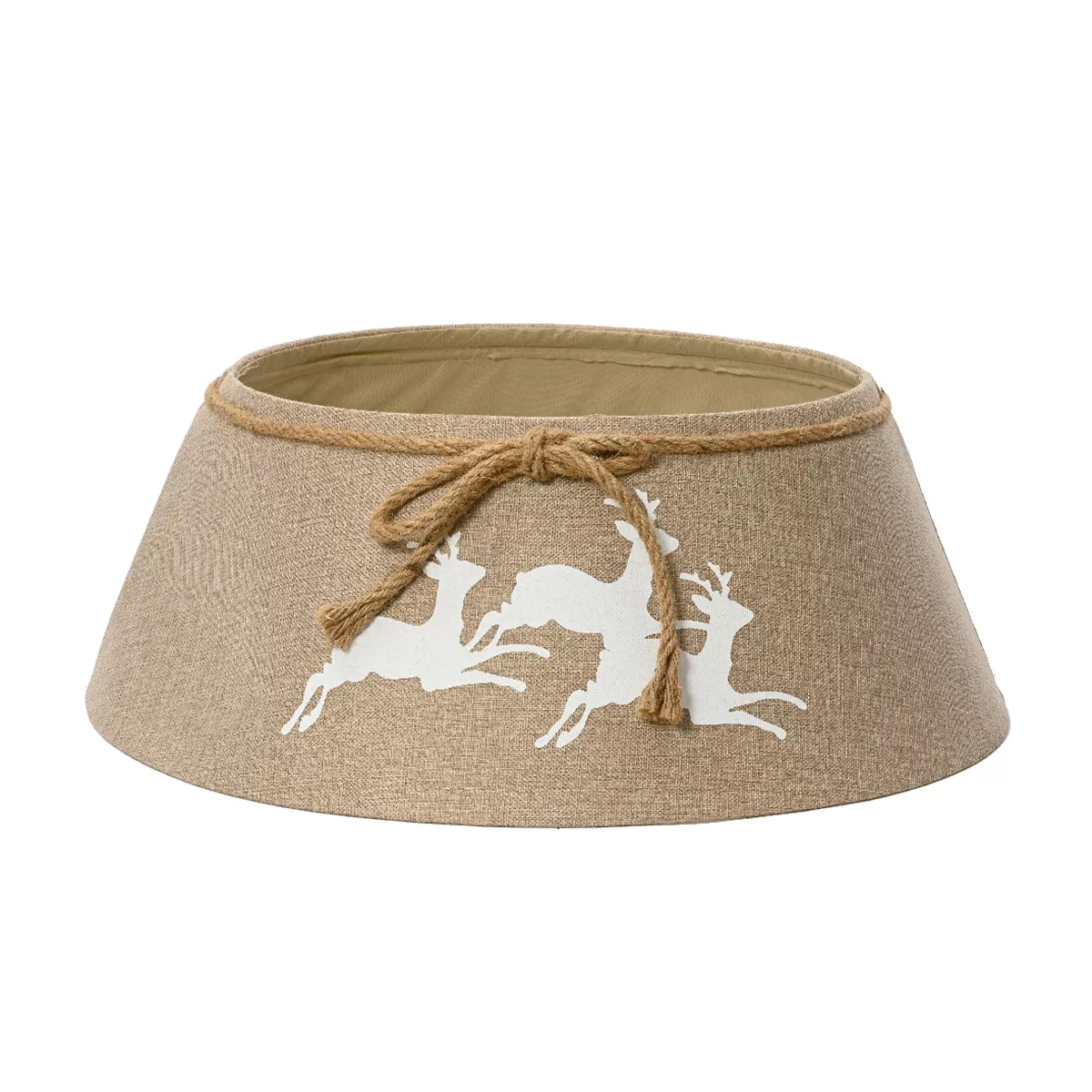 Cache pied de sapin Jute (D68 cm) Rennes de Noël 