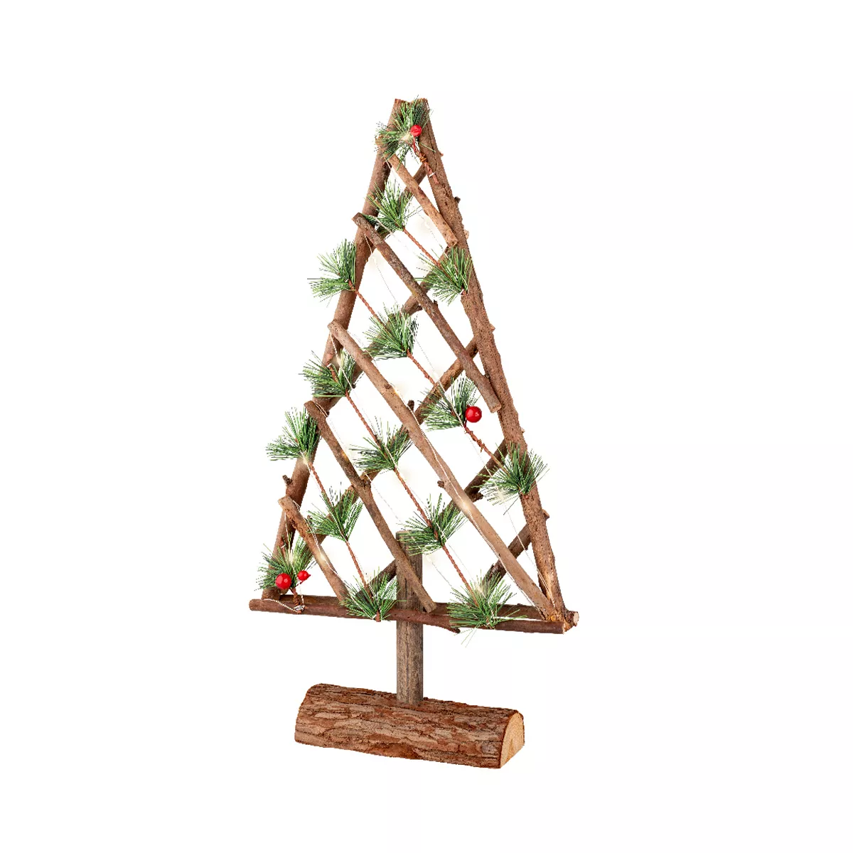 Beleuchteter Weihnachtsbaum batteriebtrieben20 LED (H49 cm) Semnoz Warmweiß
