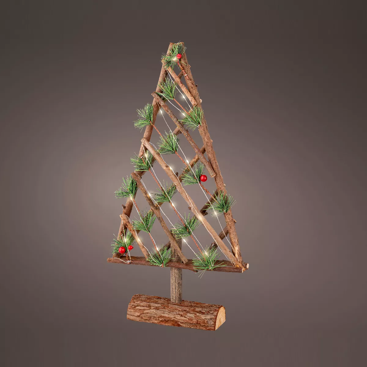Beleuchteter Weihnachtsbaum batteriebtrieben20 LED (H49 cm) Semnoz Warmweiß