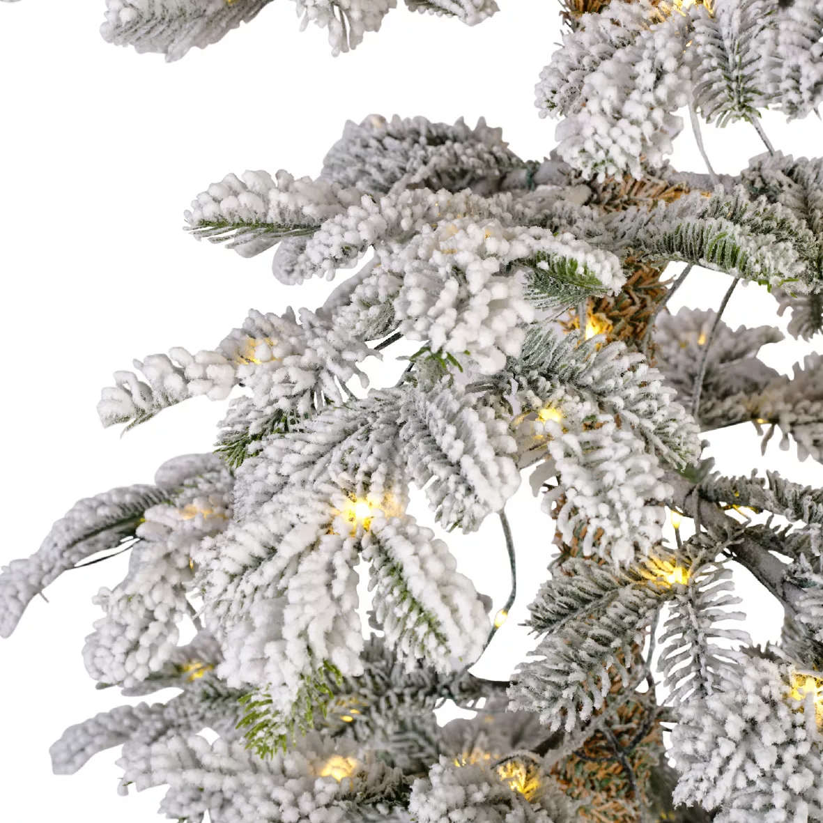 Kunstkerstboom buiten 250 LED H240 cm Sierra besneeuwd groen