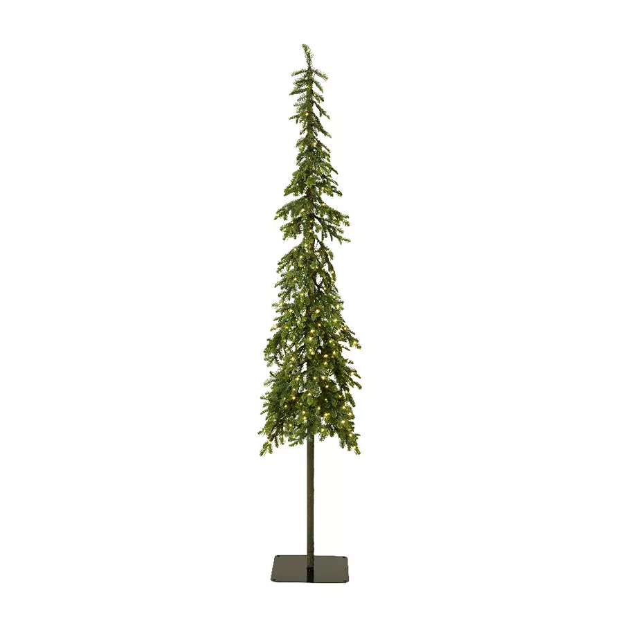 Künstlicher beleuchteter Weihnachtsbaum für draußen mit 250 LED H240 cm Sierra Grüntanne
