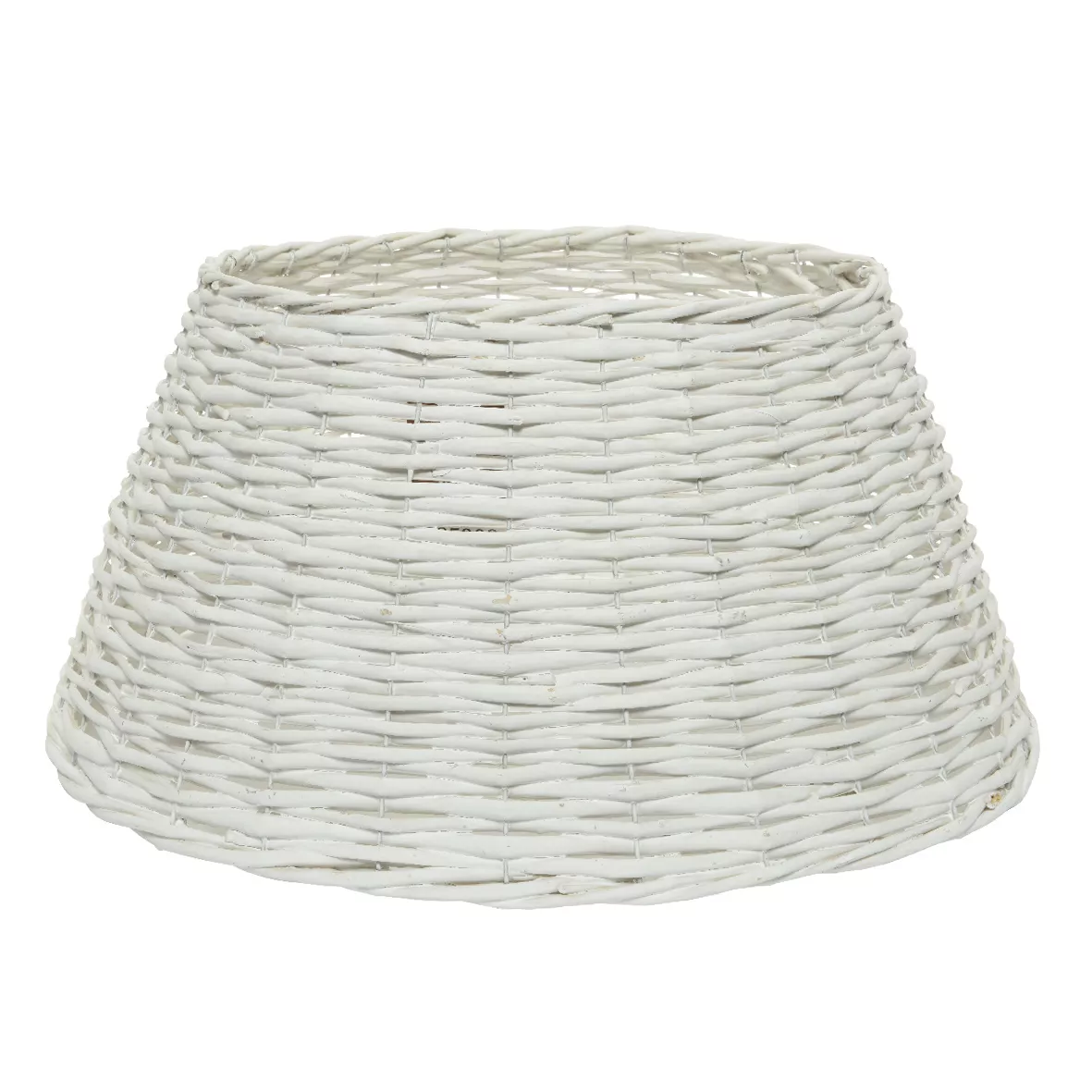 Cache pied de sapin en osier (D70 cm) Saule tressé Blanc 