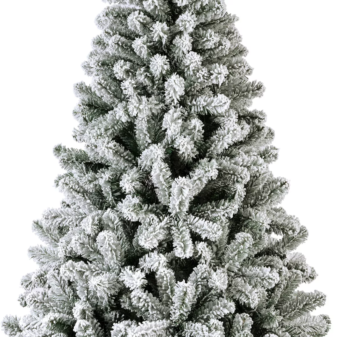 Künstlicher beleuchteter Weihnachtsbaum 200 LED H150 cm King Grün verschneit