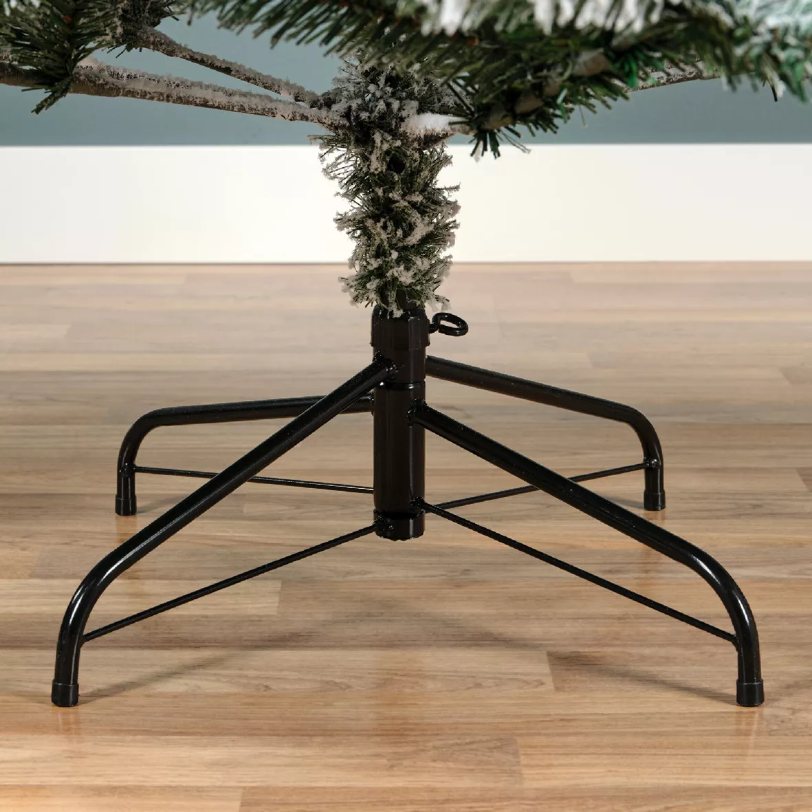 1 King sapin nf enneige PRELIT dia96.00-H150.00cm-200L vert/blanc/blanc chaud