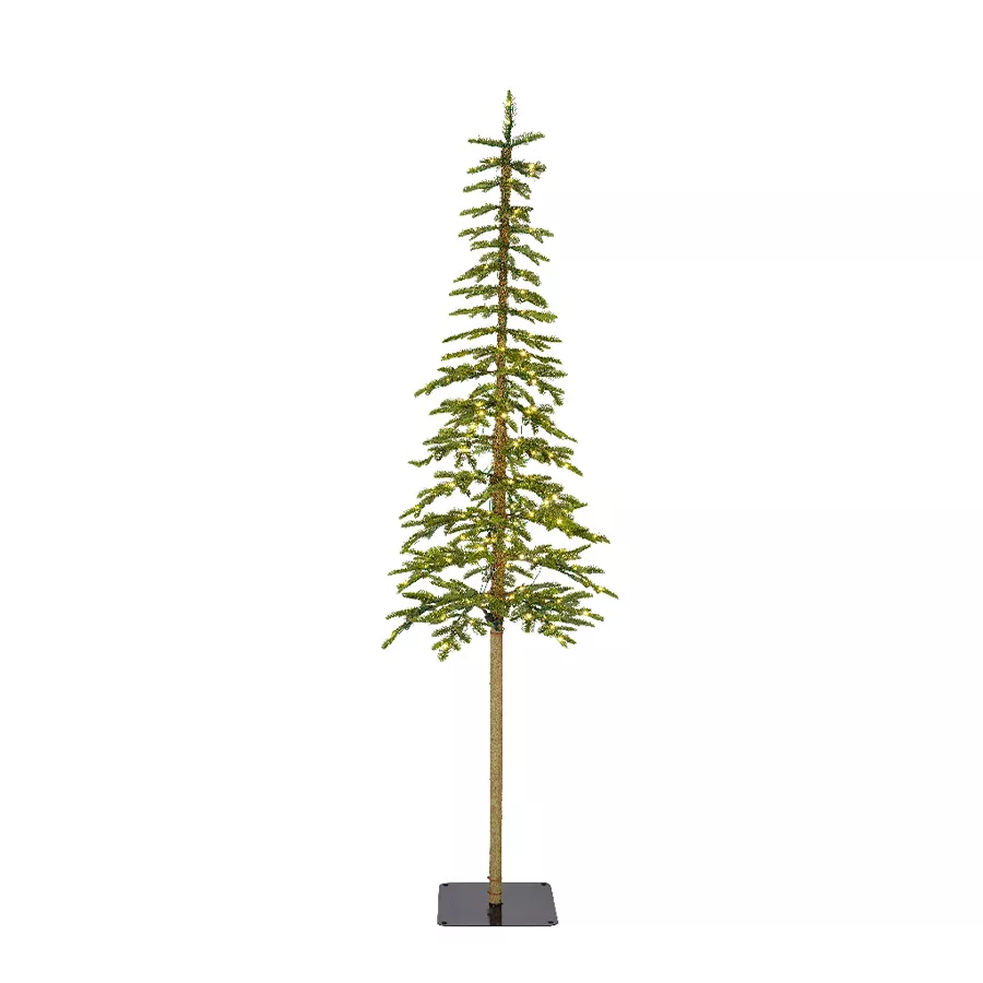Verlichte kunstkerstboom buiten 150 LED H180 cm Sierra Groen spar