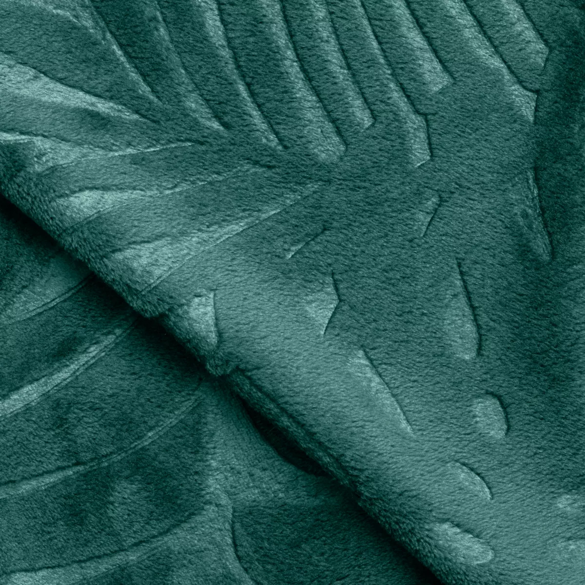 Plaid doux flanelle (180 x 230 cm) Flore Vert