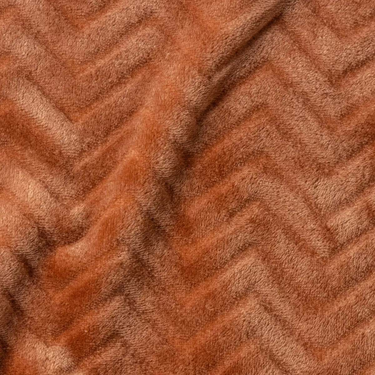 Plaid doux flanelle (220 x 240 cm) Zag Cuivre