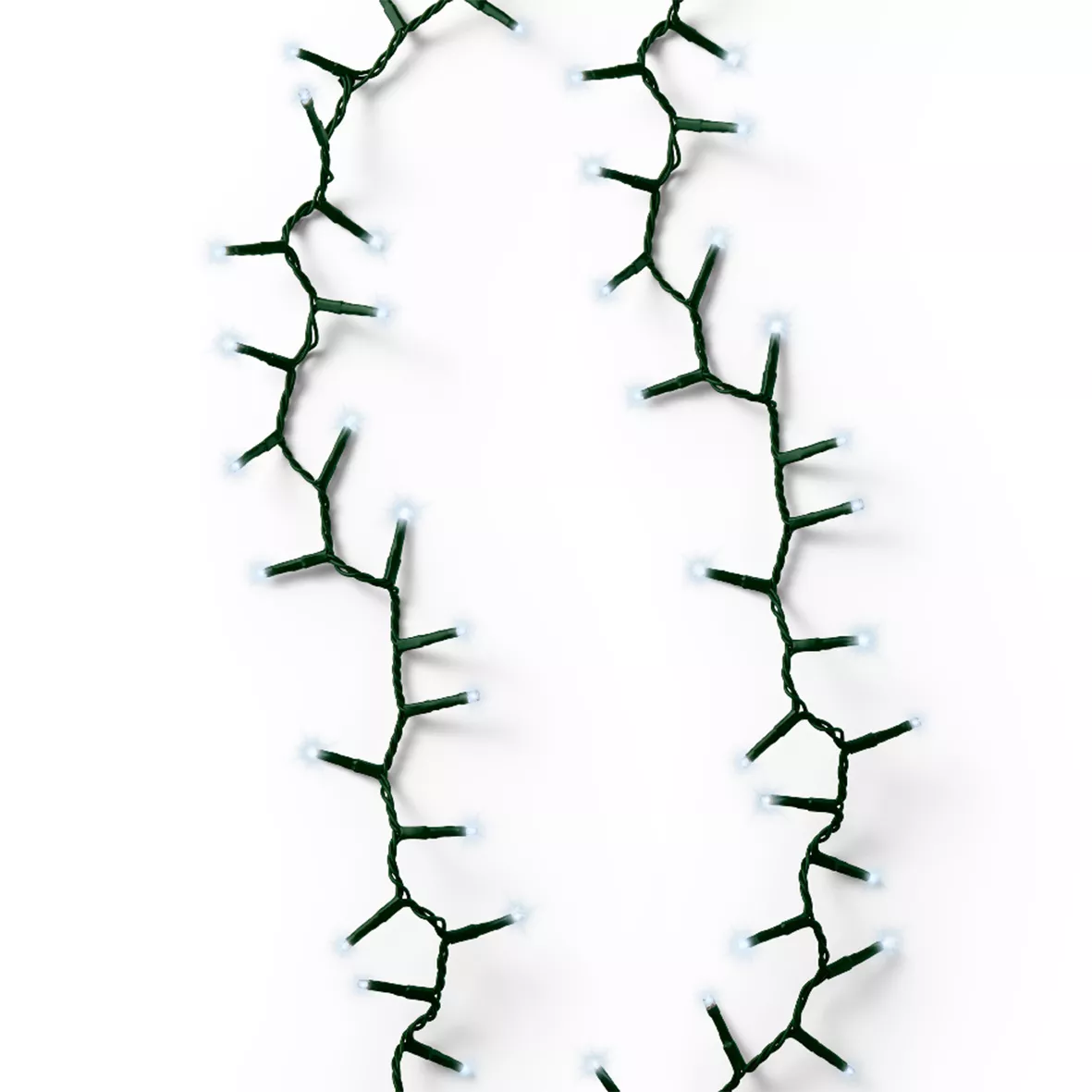 Guirlande lumineuse 7,50 m 350 LED câble vert Luxe Blanc froid 