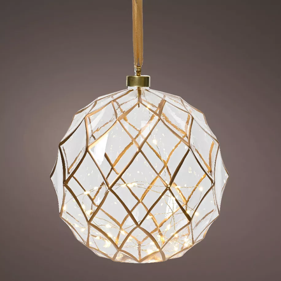 1 Micro LED boule intŽrieur dia20.00cm-40L clair/blanc chaud