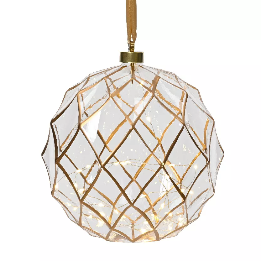 1 Micro LED boule intŽrieur dia20.00cm-40L clair/blanc chaud