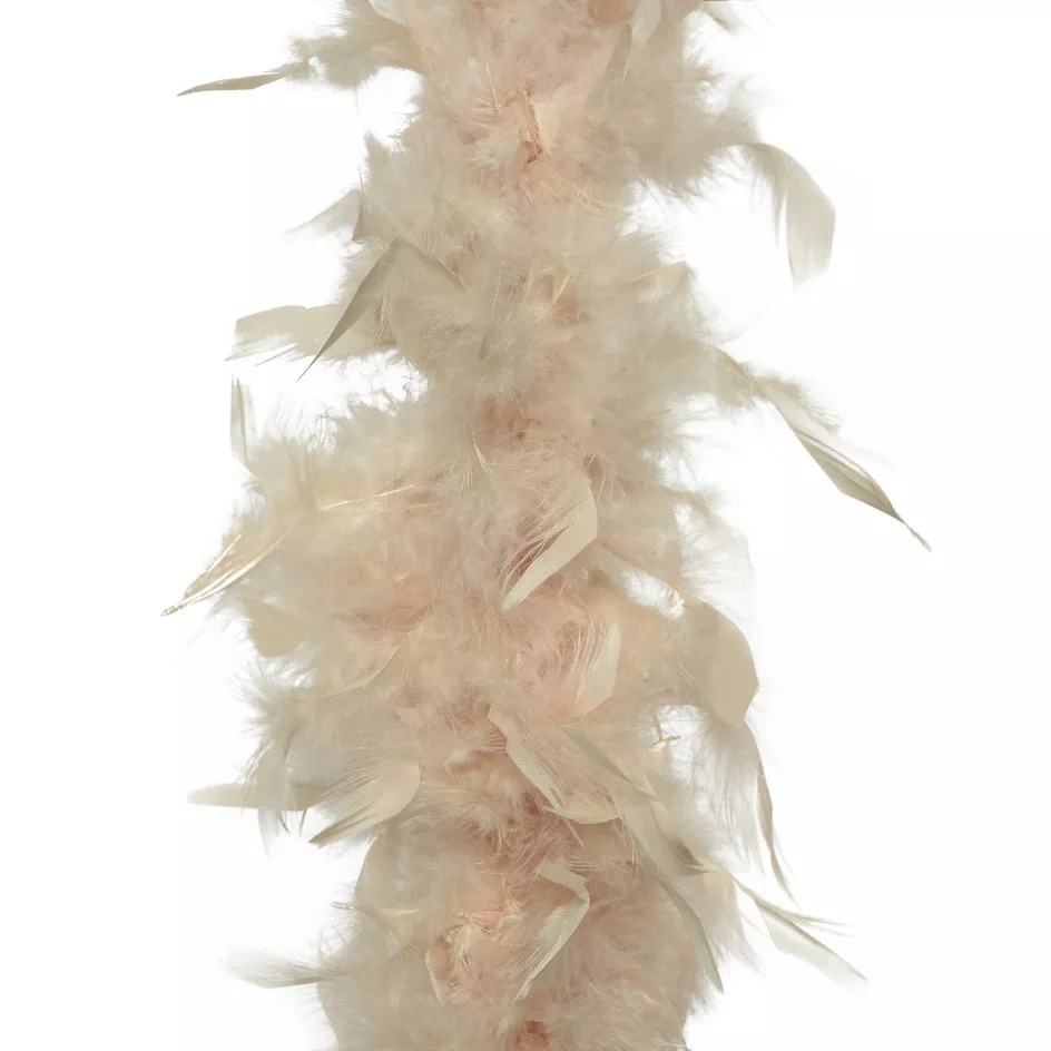 Guirlande Boa plume (184 cm) Douceur Perle