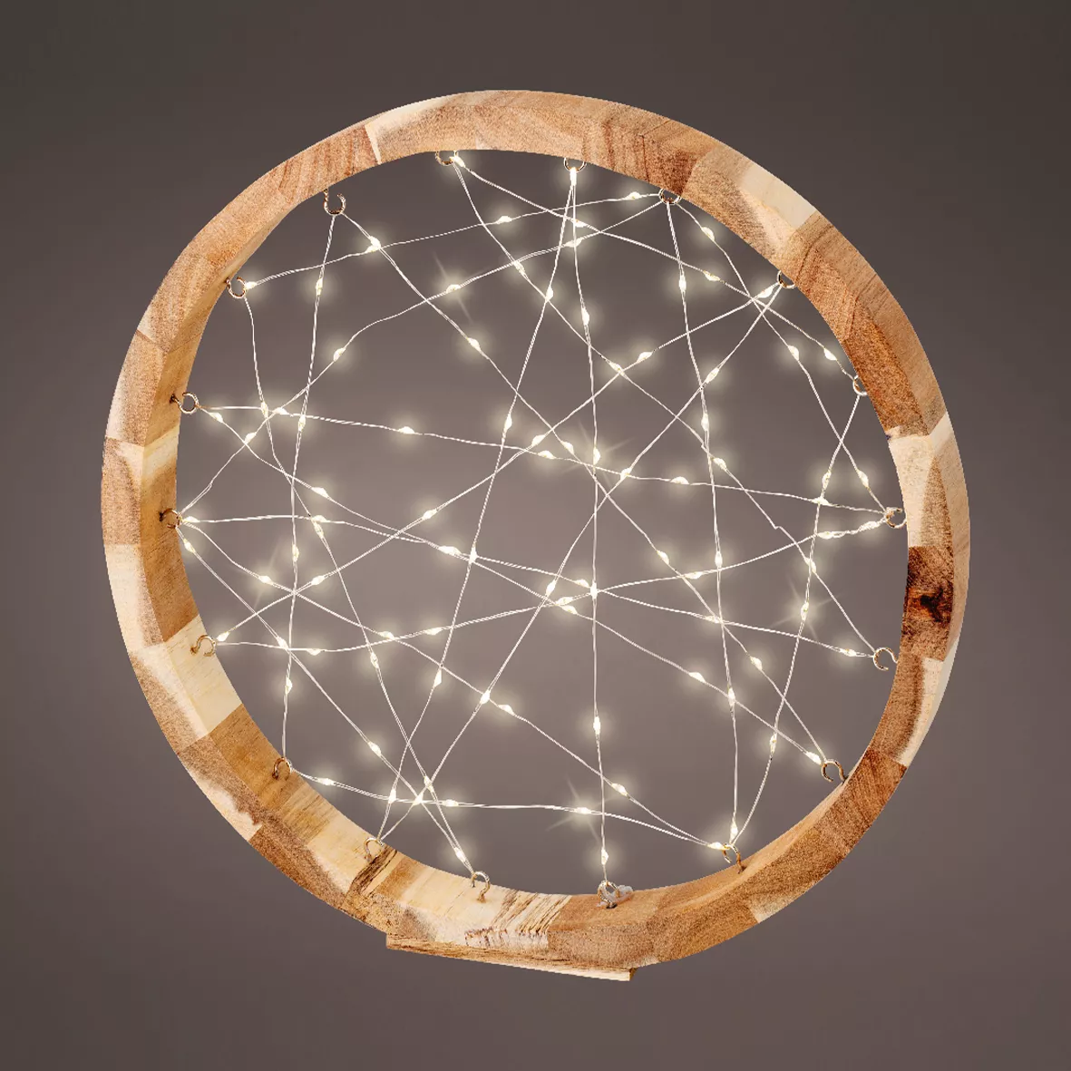 1 Micro LED support luminaire intŽrieur L3.50-W32.00-H32.00cm-97L naturel/blanc chaud