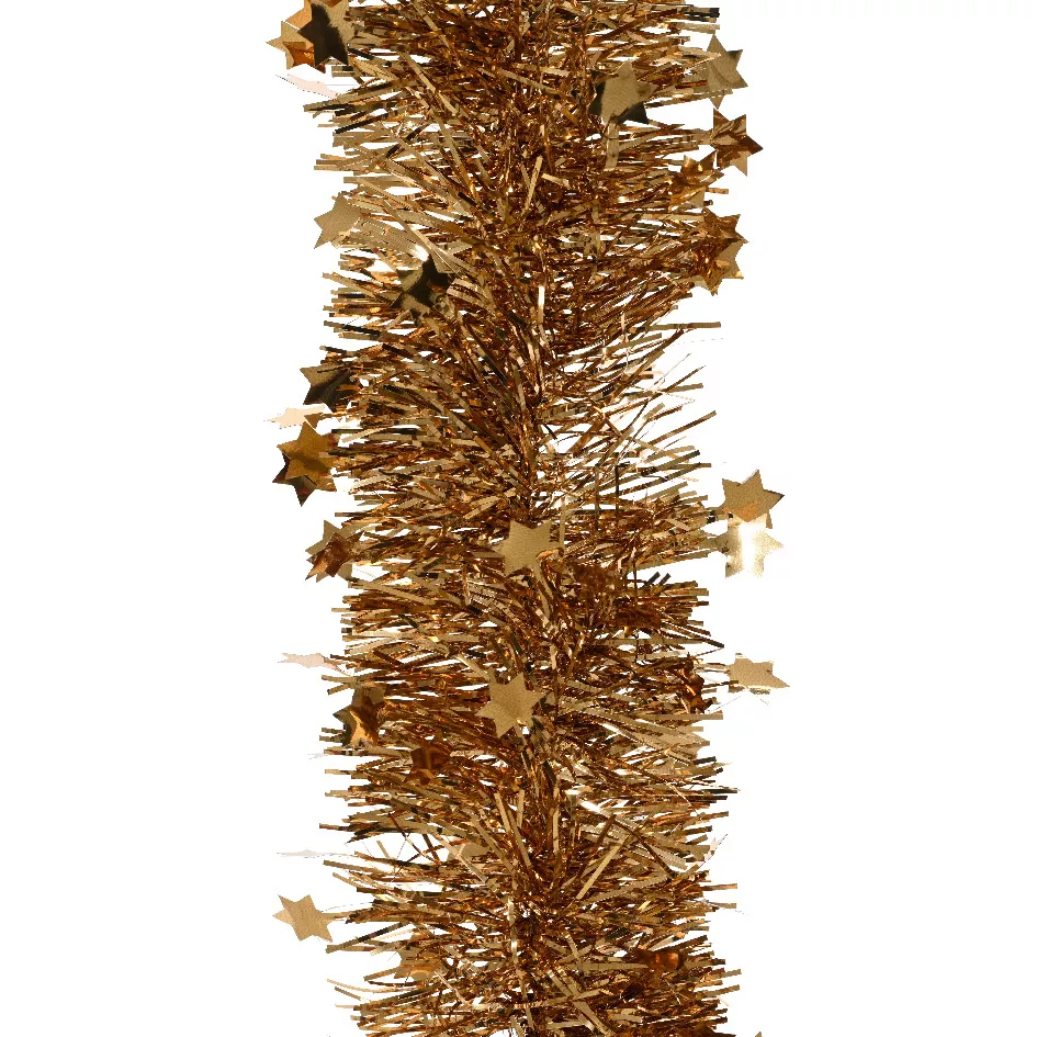  Weihnachtsgirlande (D9 cm) Sterne Alpine Pekannussbraun