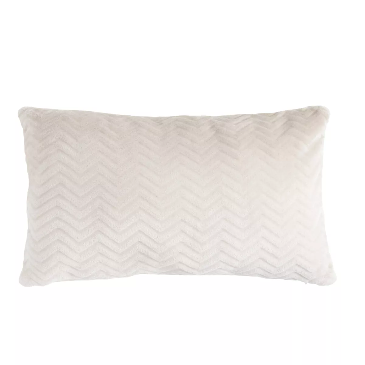 Coussin rectangulaire flanelle (40 x 60 cm) Zag Ecru