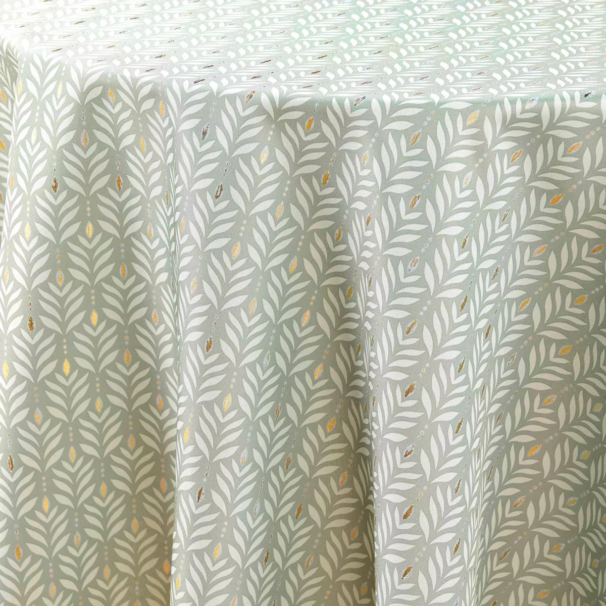 NAPPE RONDE (0) 180 CM POLYESTER IMPRIME METALLISE PIANA SAUGE