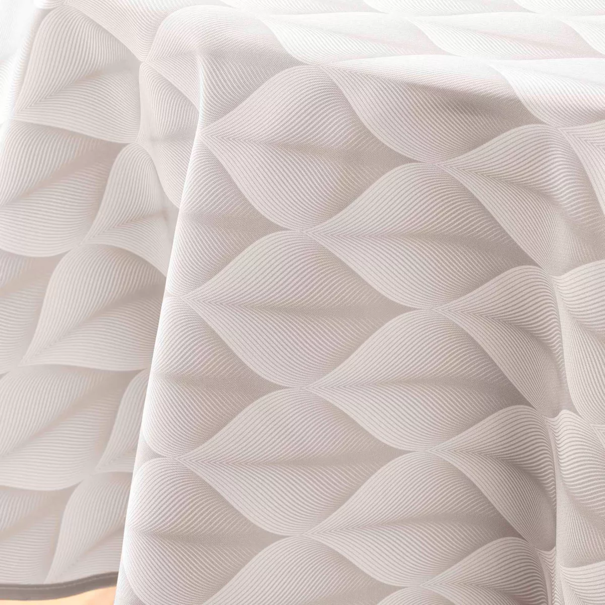 NAPPE RONDE (0) 180 CM POLYESTER IMPRIME KALINI NATUREL