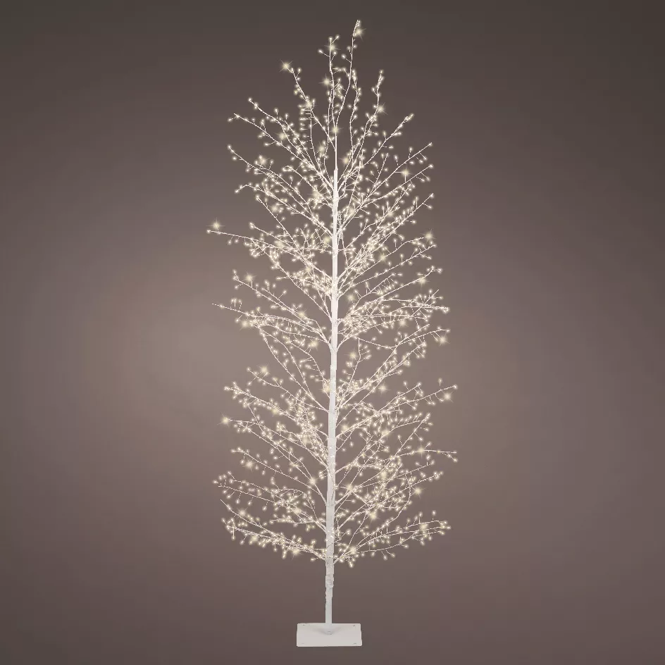 Árbol luminoso 1755 LED (H180 cm) Christmas Luxe Blanco y blanco cálido