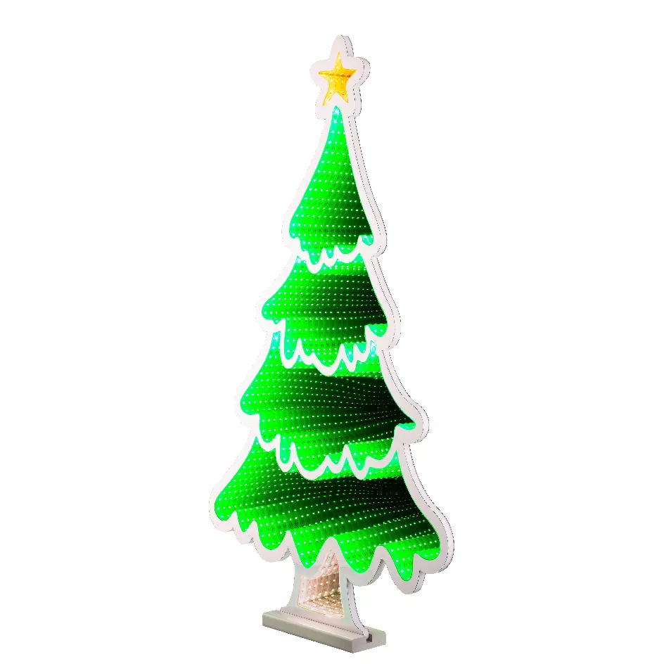 Sapin de Noël lumineux 231 LED (H60 cm) Infinity Blanc froid et multicolore