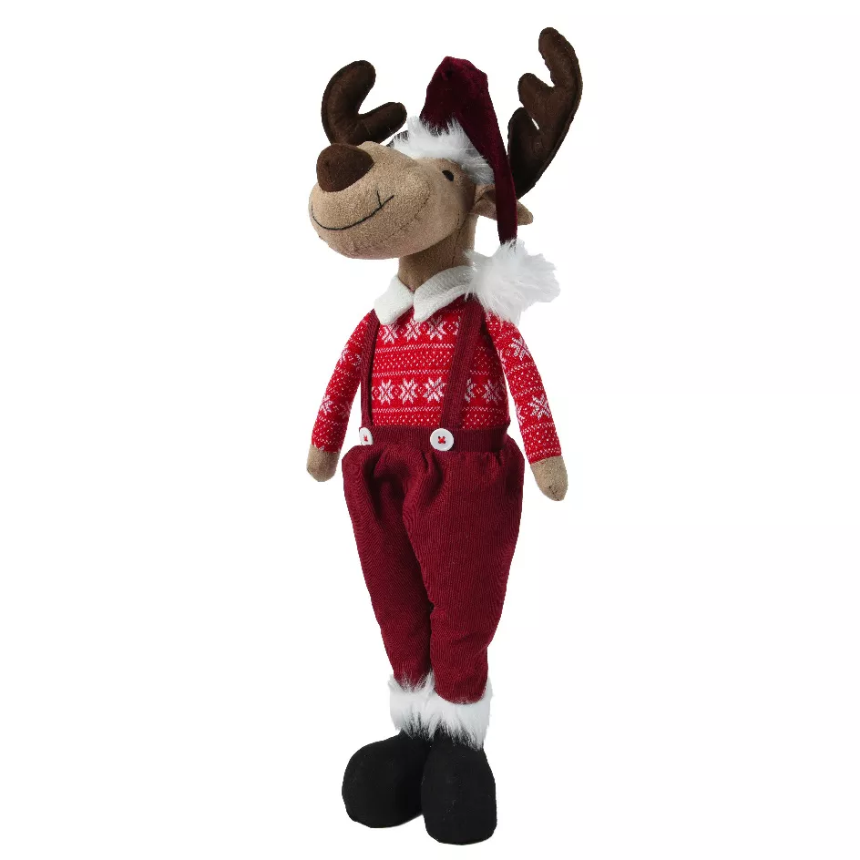 Renna di Natale (H60 cm) Mister Bavarese costume Rosso