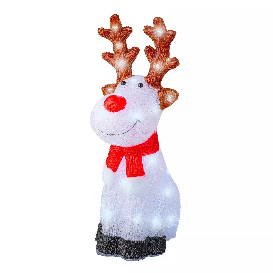 Renna luminosa 40 LED (H50 cm) Dasher Bianco freddo