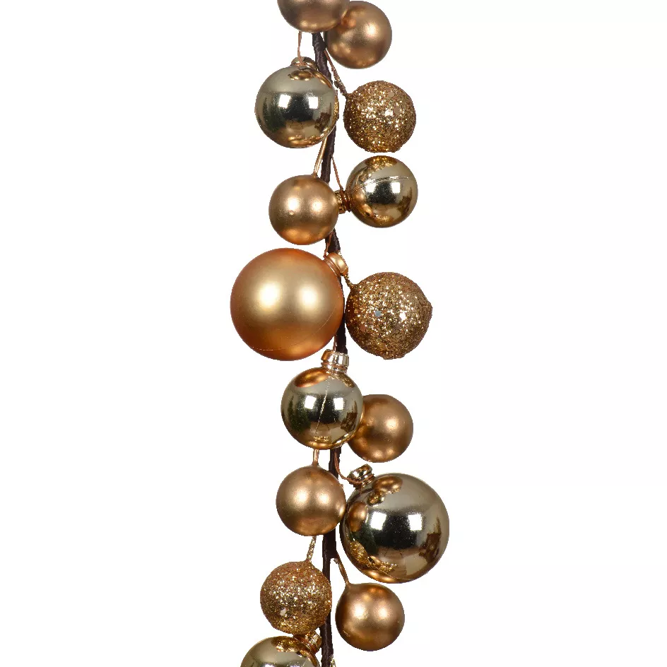 Guirlande de Noël (180 cm) Boules de Noël Or