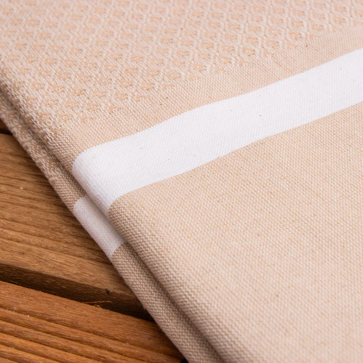 Strandtuch aus recycelter Baumwolle (100 x 200 cm) Selma Beige