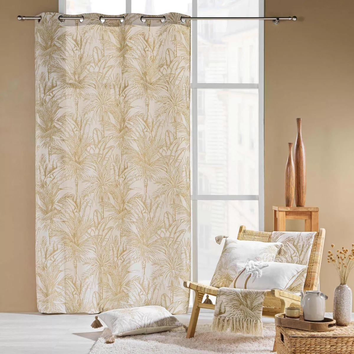 Tenda con occhielli (140 x 240 cm) Dune Beige
