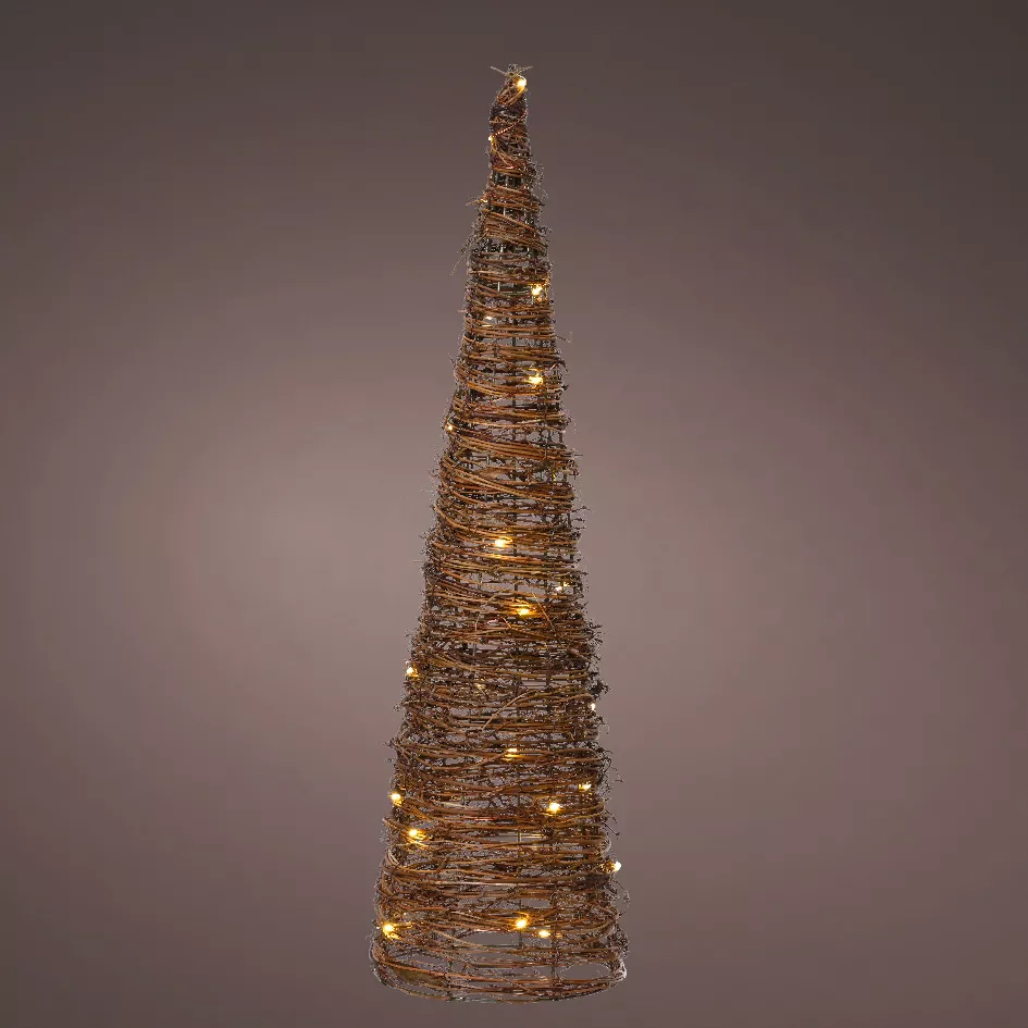 1 Micro LED cone intŽrieur dia20.00-H80.00cm-40L marron/blanc chaud