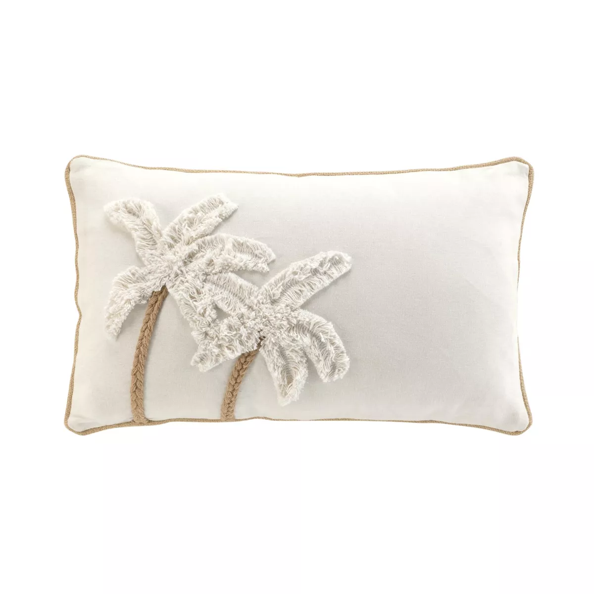 Coussin rectangulaire coton (30 x 50 cm) Sahara Ecru