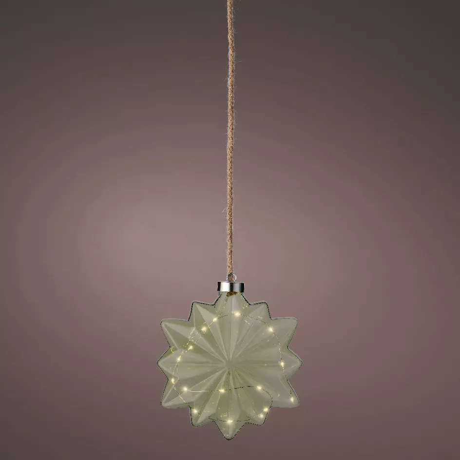 1 Micro LED fleur intŽrieur L8.00-W19.00-H19.00cm-15L vert/blanc chaud