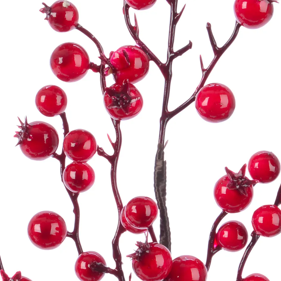 Ramo di bacche (H60 cm) Santo Rosso laccato