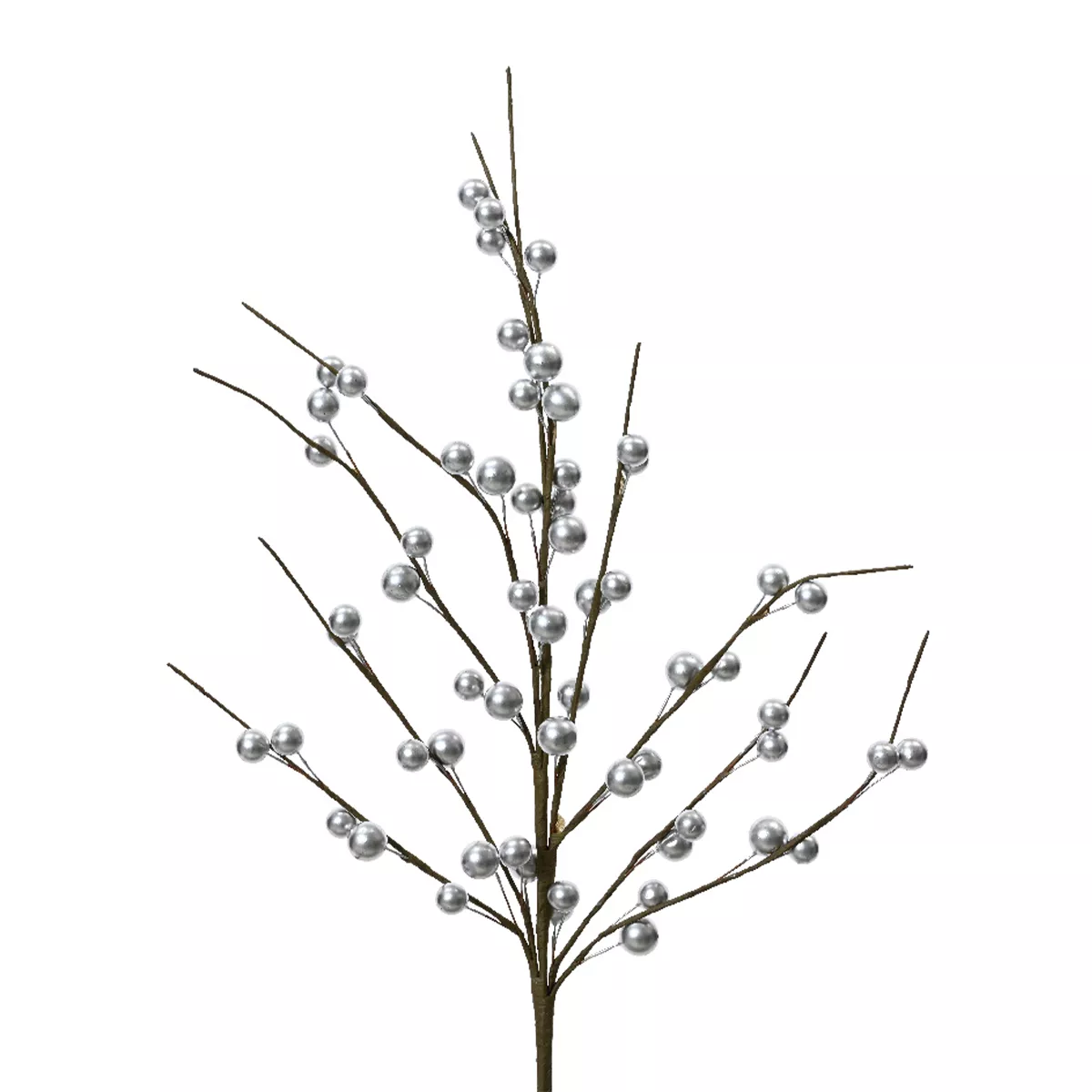 Tak met bessen (H55 cm) Laponie Zilver Metallic