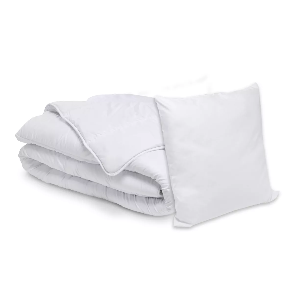 Juego de nórdico antiácaros (280 x 240 cm) + 2 almohadas (60 x 60 cm) Comète Blanco