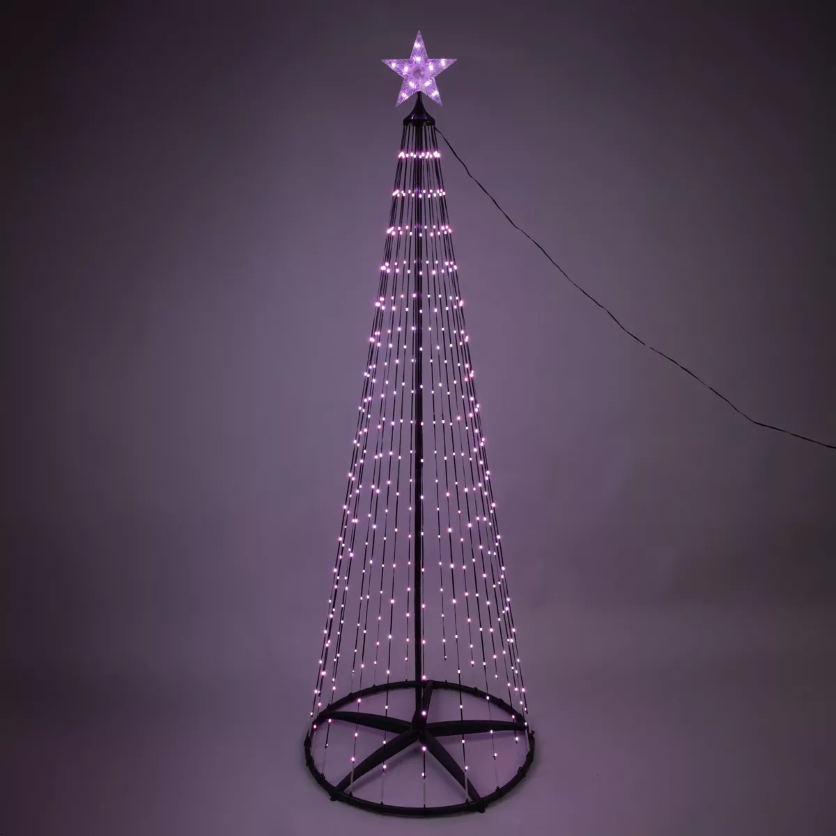 Cône lumineux Digital 370 Micro Led (H210 cm) Twinkling Noir et Multicolore 