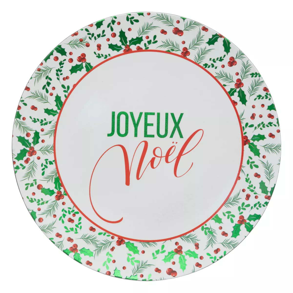 Set van 12 onderzetters (D33 cm) Kerst hulst
