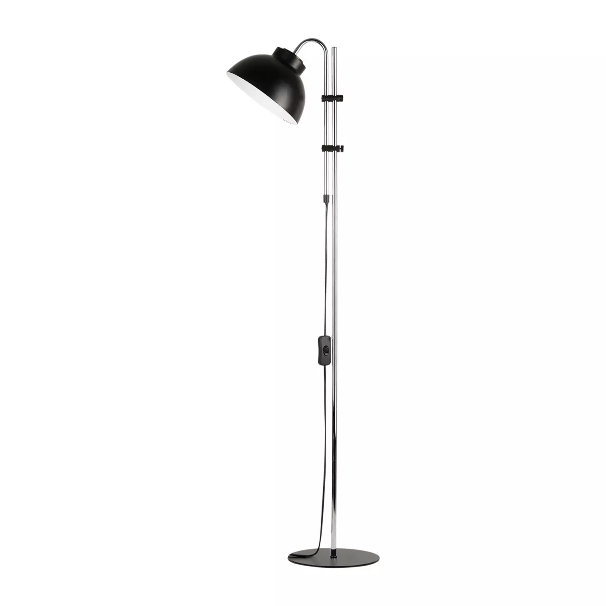 Lámpara ajustable de mesa (H30/110 cm) Industria metal Negro