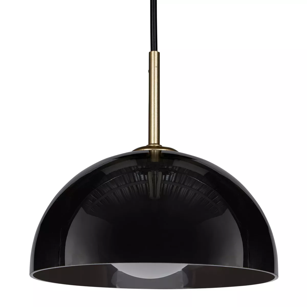 Lampadario in vetro (D20 cm) Luméa Nero