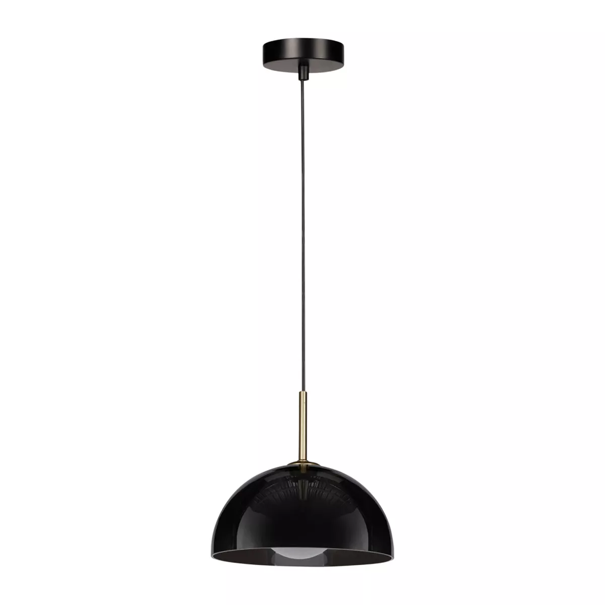Lampadario in vetro (D20 cm) Luméa Nero