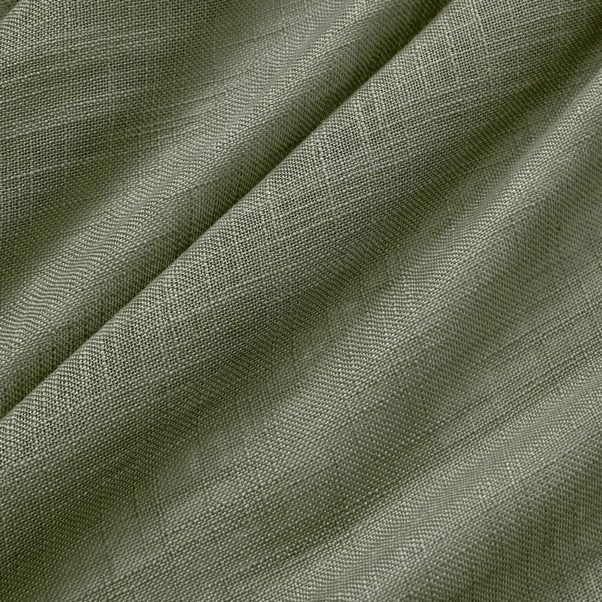 Gardine Leinen-Optik mit Pompons (140 x 280 cm) Robin Rosmaringrün